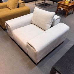 Chunky Fabric Low Profile Armchair ( Multiple Colors): Eldridge