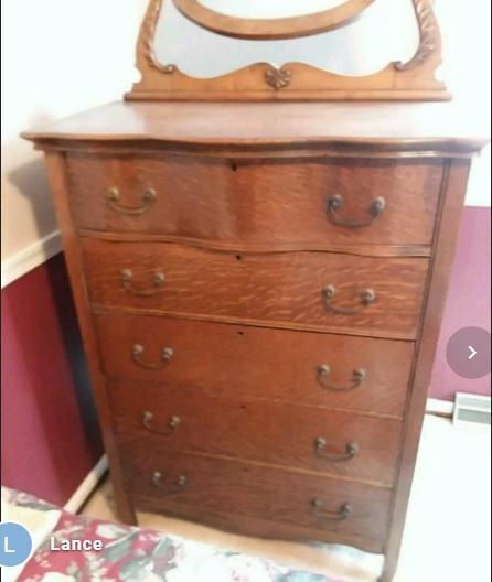 Antique Walnut Bureau/Dresser