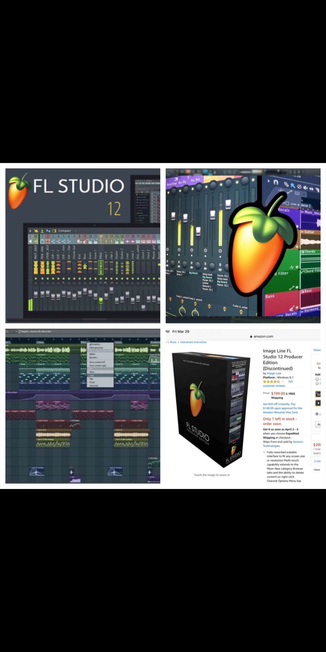 FL studio 12 fullversion I will install on Windows laptop only for $45 it's a $199 software special deal start making beats like a pro n sell them $45