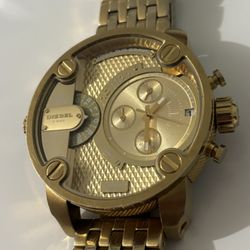 Big Gold Diesel Watch 