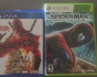 Deadpool and Spiderman edge of time