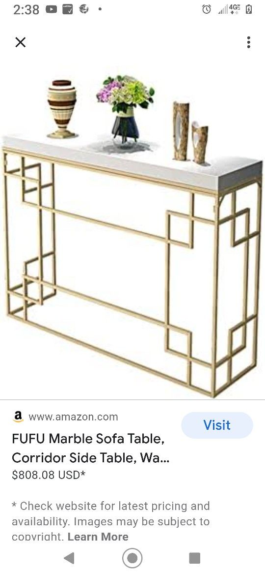 Foldable Metal Console Table ❤️