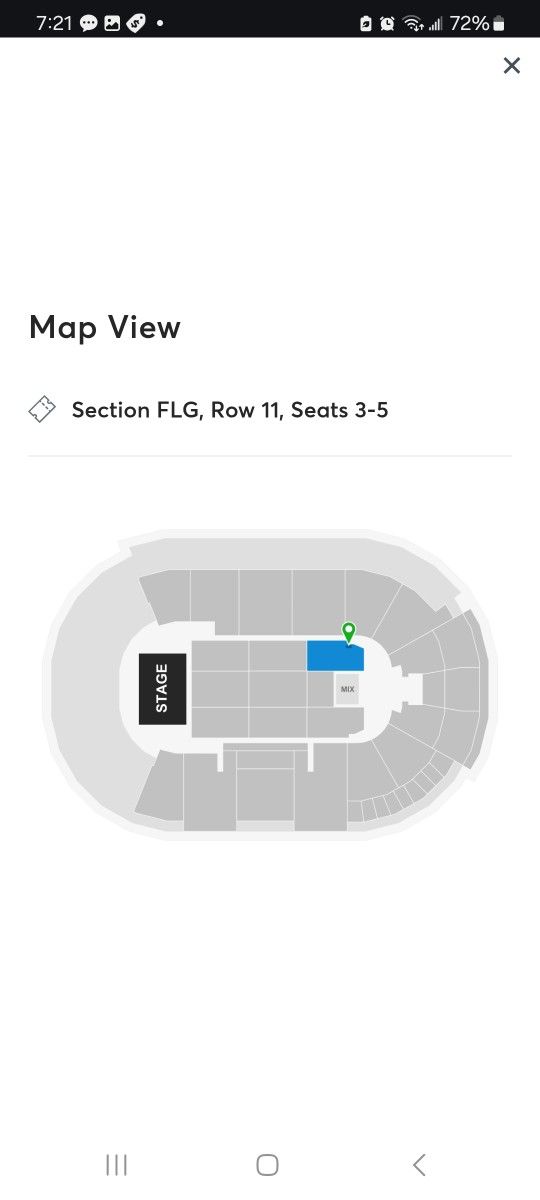 Blake Shelton Indy/Fishers One Floor Ticket