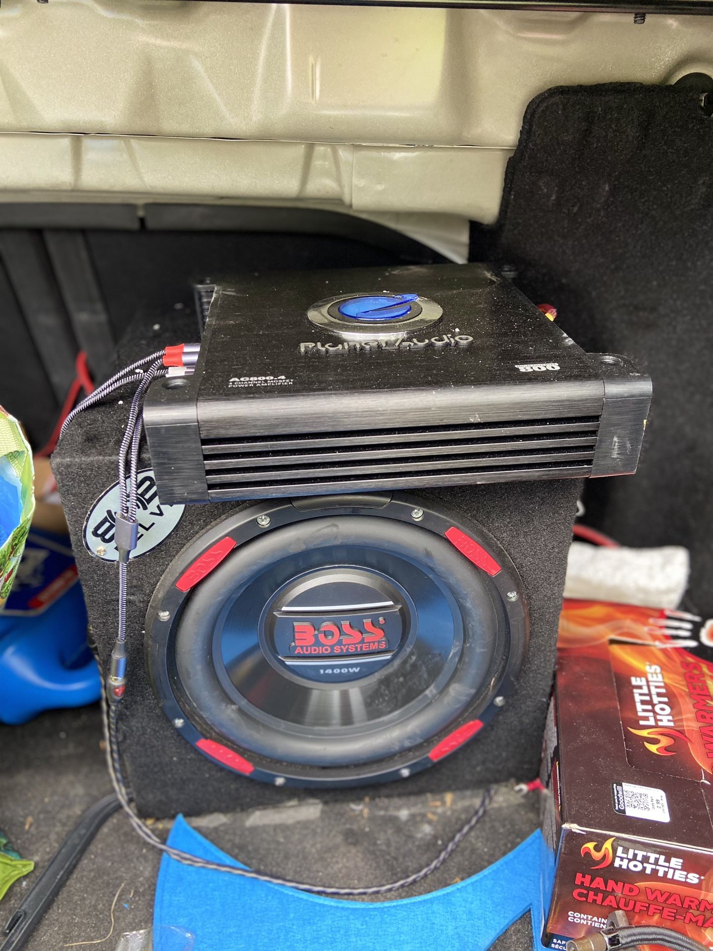 Duel Coil Subwoofer And Amplifier 