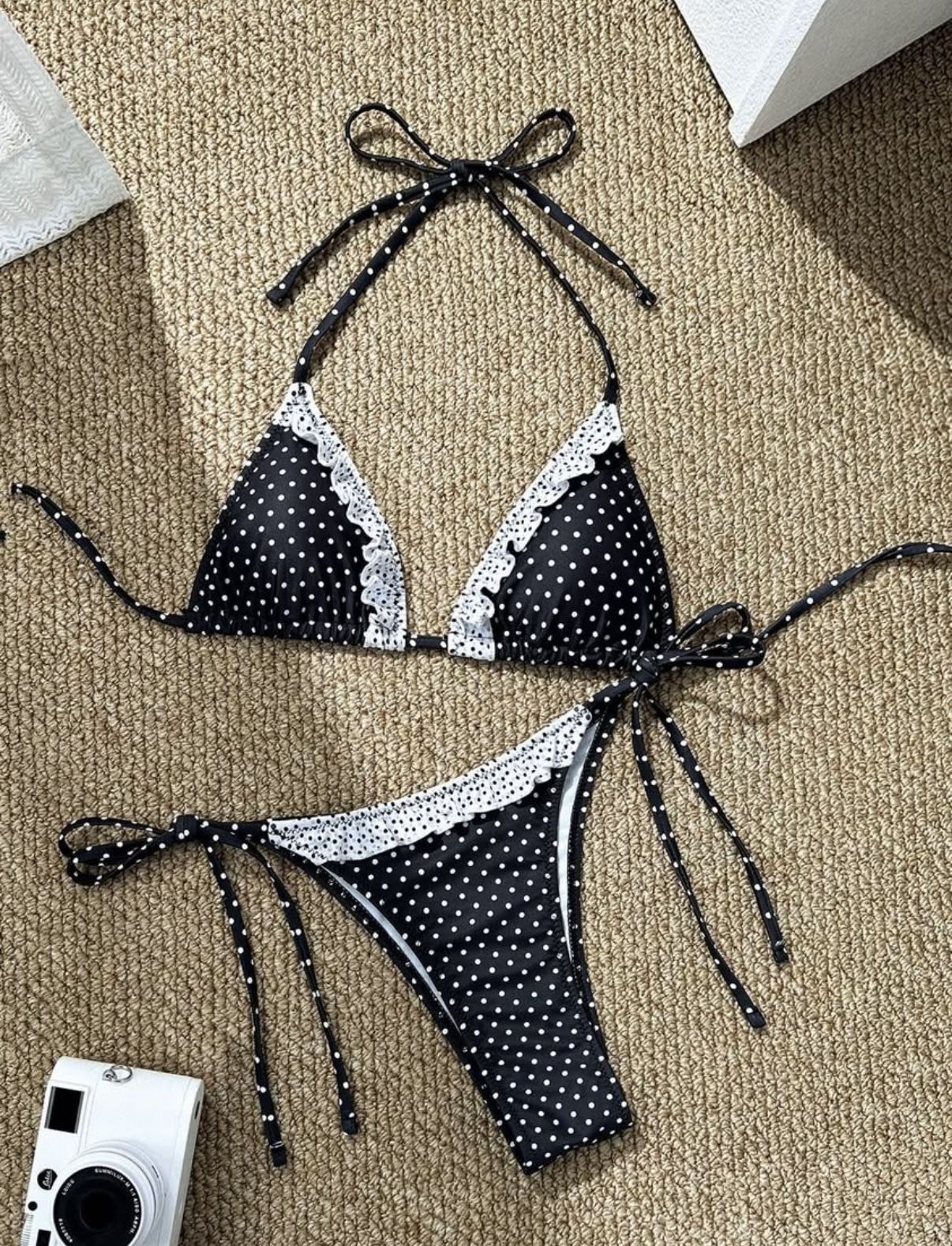 Retro Polka Dot Bikini – Size S