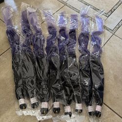 Purple Hair Extension Set of 8