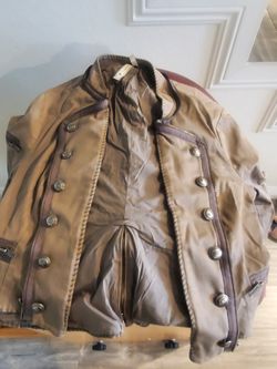 BCBG Max Azria Khaki Button Down Jacket With Zipper