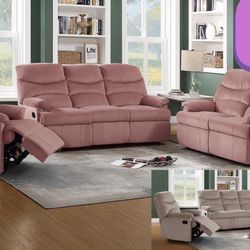 Reclining Velvet sofa,Loveseat & Recliner SALE $999.99