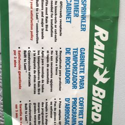 Rainbird Sprinkler Timer Cabinet New