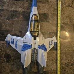 Mattel Disney and Pixar Lightyear Vehicle & Figure Toy, 20-in XL-15 Spaceship with 5-in Buzz Figure, Eject Action & Projectiles