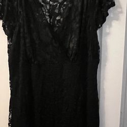 Marina black lace dress- size 20w- worn once - $30