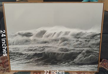 Framed Print of Crashing Waves