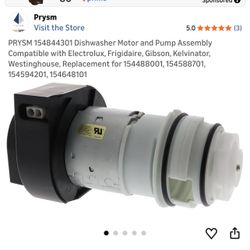 PRYSM 11 Dishwasher Motor and Pump Assembly Compatible with Electrolux, Frigidaire, Gibson, Kelvinator, Westinghouse, Replacement for 11
