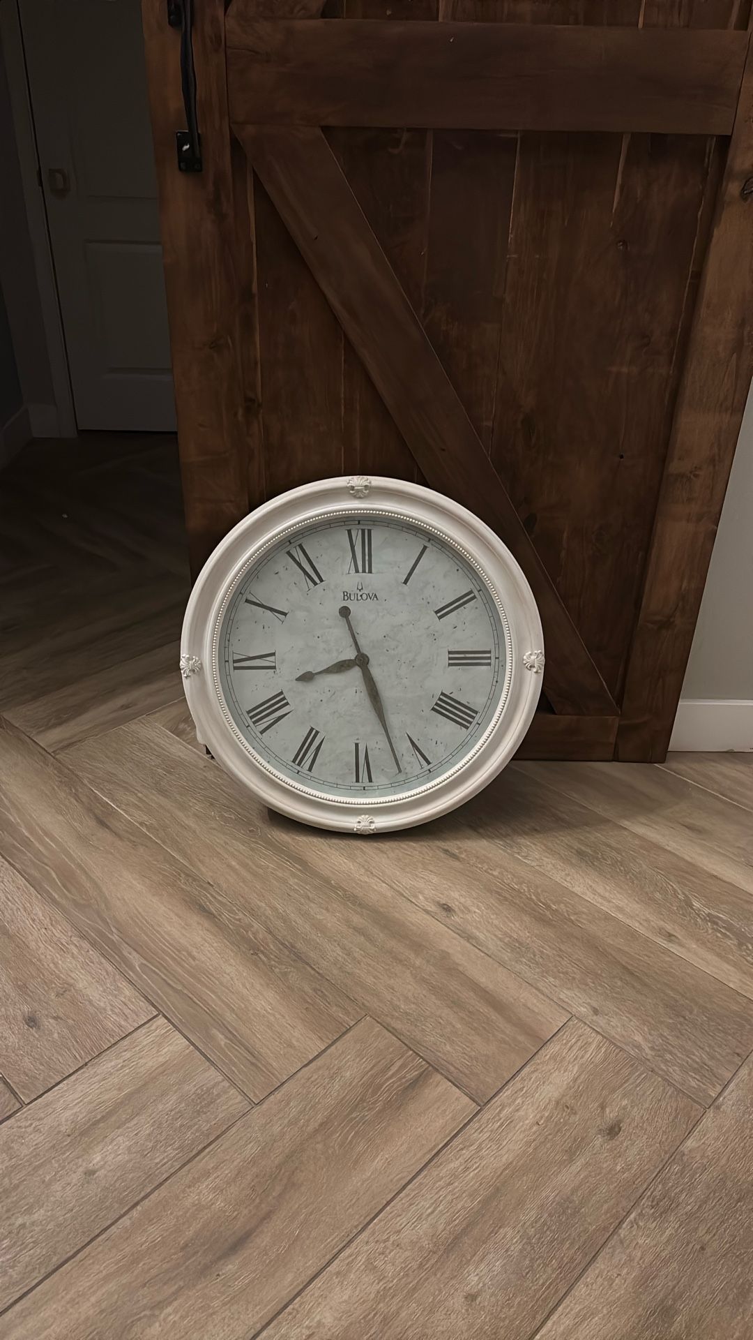 Large White Wall Clock
