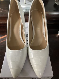White Pointed Stiletto Heels