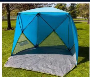 Sand Pockets to Help Keep The Shelter Secure to The Ground Polyester With a Protective Undercoating Provides UPF 50+ Sun Protection Fast And Easy Set-