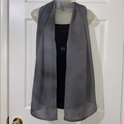 GRAY GREY SCARF WOMEN HIJAB RECTANGLE SHAWL WRAP CHIFFON MARBLE 62 X 21 In   This beautiful gray scarf is a must-have for any fashionable woman. Made 