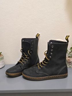 Dr. Marten Leather Boots Doc Marten Tehani Black Size US 5 L