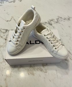 ALDO White Quilted Sneakers