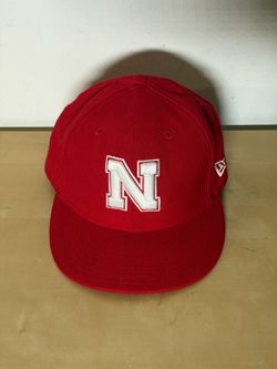 Nebraska Cornhuskers New Era 59FIFTY Fitted Hat 7 3/4 Red NCAA Huskers