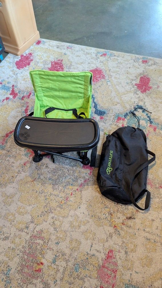 Summer Collapsible Toddler Camping Chair High Chair Highchair Booster  Travel Seat