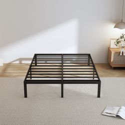 14 Inch Full Size Metal Bed Frame No Box Spring Needed Heavy Duty