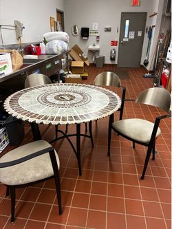 Glass table and 4 chairs