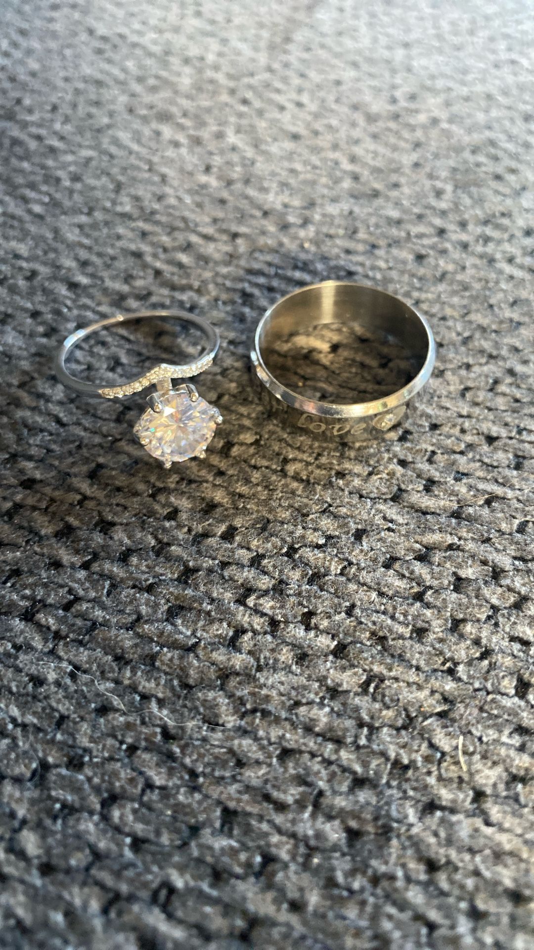 Stainless Steel Cubic Zirconia Rings 25$ Each