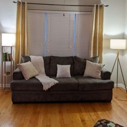 Gray/Pewter Couch 95" L x 38" W