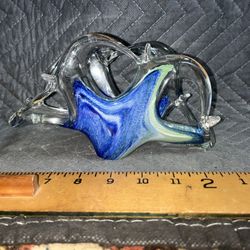 Vintage Art Glass Vase Murano Italy Style