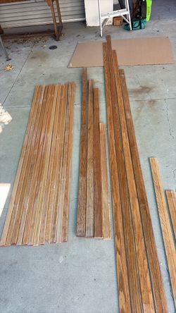 Oak Moulding, Solid, Various Sizes, need refinishing.