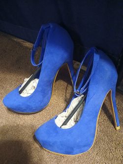 Helena Suede Royal Blue Size 5.5