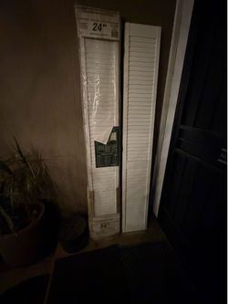 2 bifold shutter doors 24” each, white
