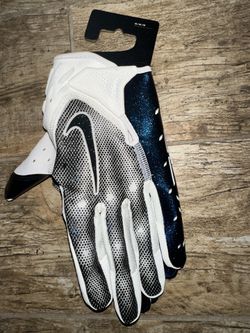 Nike Vapor Jet 7.0 Receiver Football Gloves White Purple Iridescent Size M