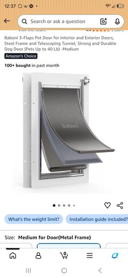 Medium dogs door, new