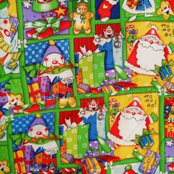 MED Christmas Scrub Top UNIFORM womens Holiday Santa Snowman Trees Cotton 