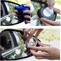 2 pcs Blind Spot Mirror 360°Wide Angle Convex Rear Side View Car Auto Universal