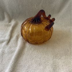 Amber Glass Pumpkin