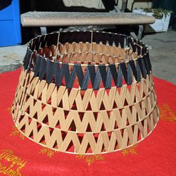 Rattan Christmas Tree Skirt.