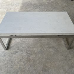 Marble And Chrome Coffee Table