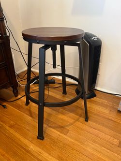 Industrial style swivel stool