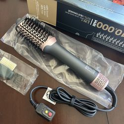 Blow Dryer Brush Hair Straightener: High Speed Hot Air Styler 110,000 RPM for Fast Drying Straightening Volumizing, One Step Volumizer with PTC Smooth