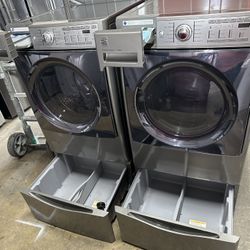 💯❤️Kenmore Washer And Dryer Electric Steam Nice Set🌆💯