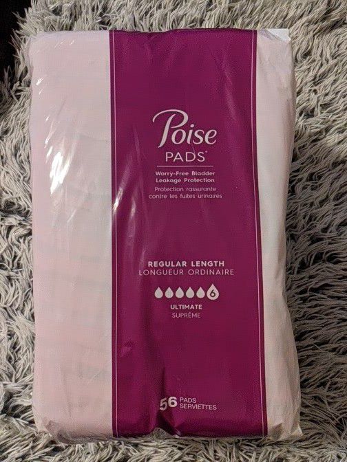 Poise Incontinence Pads, Ultimate Absorbency, Regular, 56 Count
