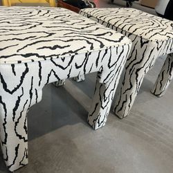 Zebra Chair Ottoman 