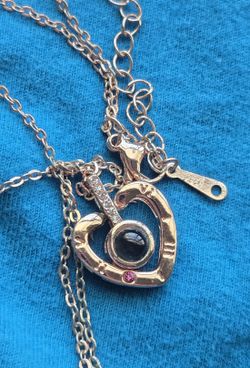 "Love" I love you pendant necklace