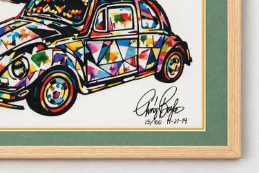 Chris Boyle “Volkswagen Beetle” Limited Edition Print (15/100, 2014)