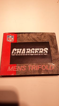 Brand new NFL mens trifold genuine leather wallet los angeles Chargers