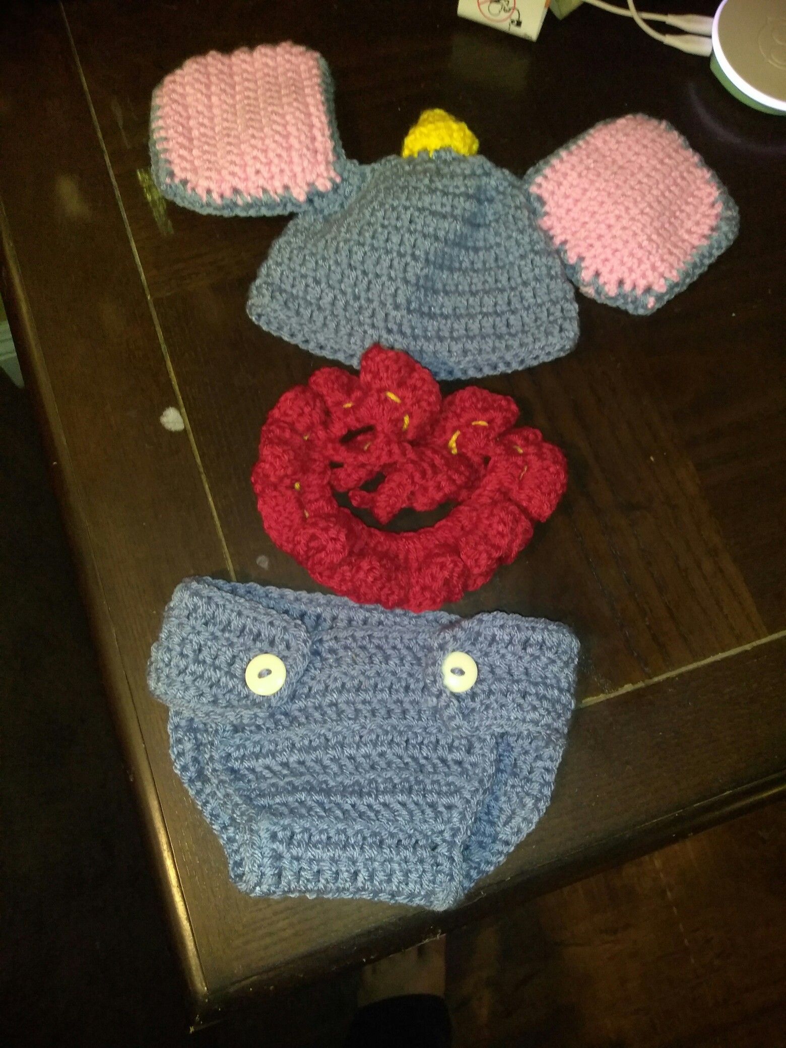 Adorable handmade New born Dumbo outfit