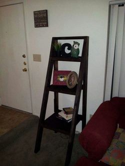Handmade wooden shelf latter